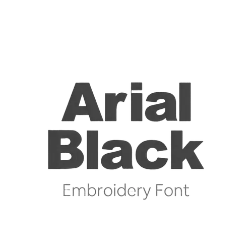 Arial Black embroidery font preview