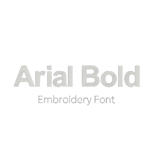 Arial Bold embroidery font preview