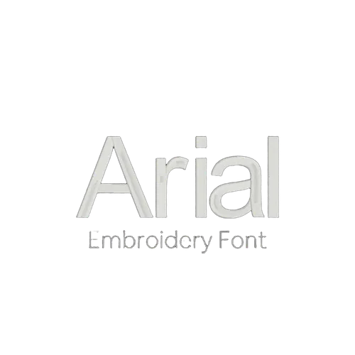 Arial embroidery font preview