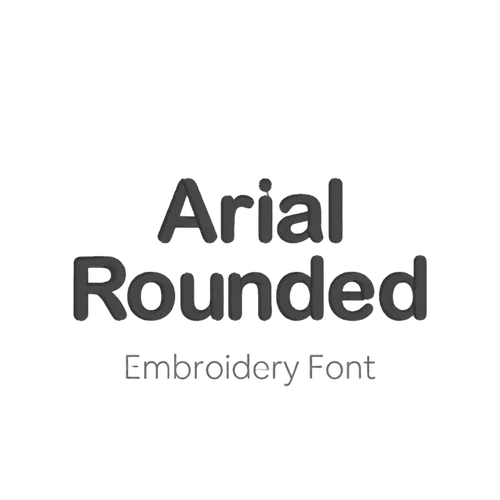 Arial Rounded embroidery font preview