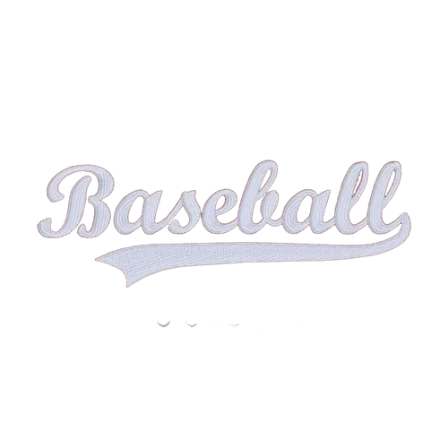 Baseball embroidery font preview
