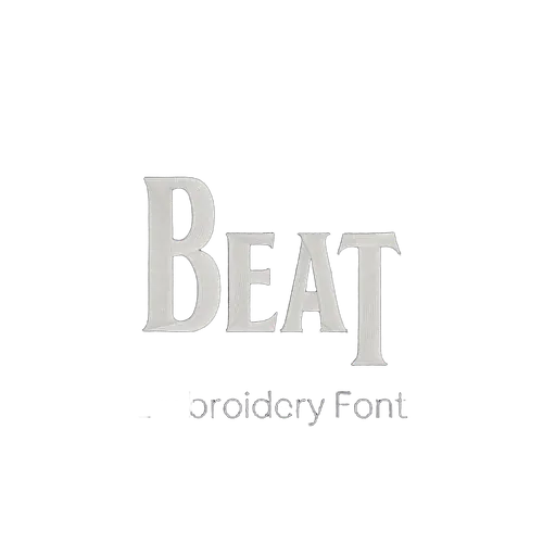 Beat embroidery font preview