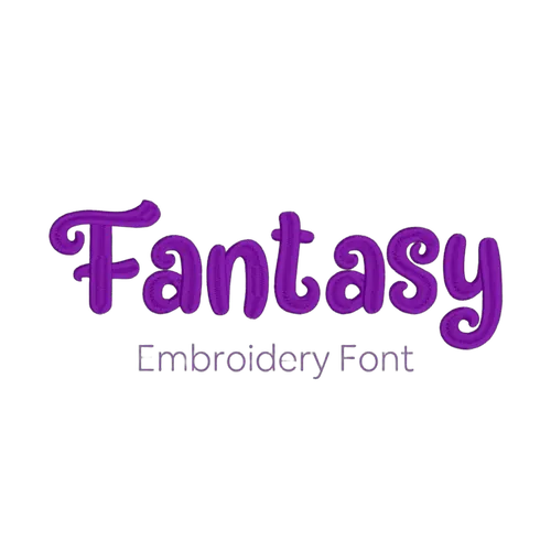 Fantasy embroidery font preview