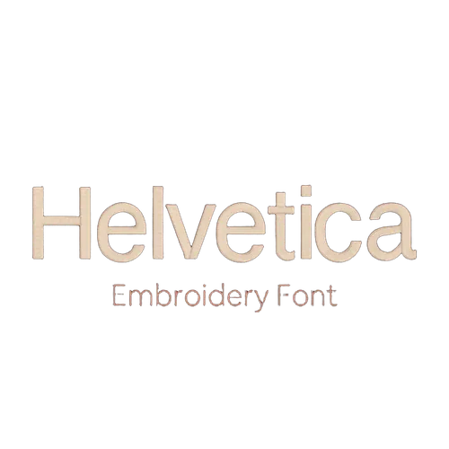 Helvetica embroidery font sample