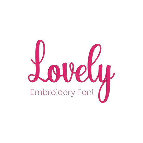 Lovely embroidery font sample