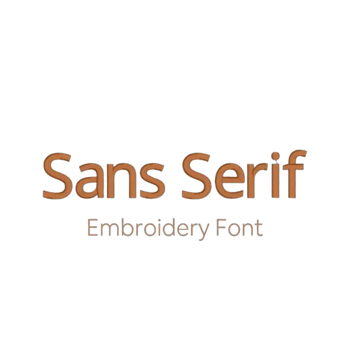 Sans Serif embroidery font sample