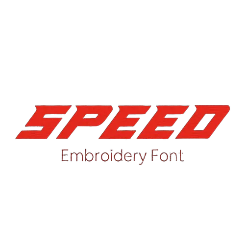 Speed embroidery font sample