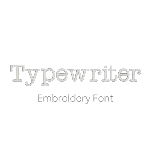 Typewriter embroidery font preview